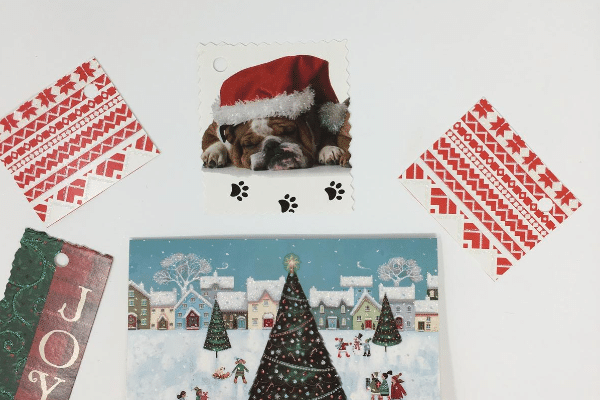 How to Make Gift Tags out of Old Christmas Cards, Wandering Hoof Ranch